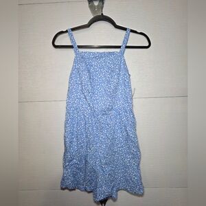 Old Navy Blue and White Floral Romper